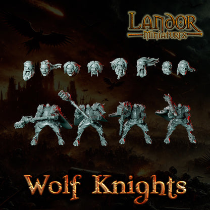 Wolf Knights – Landor Miniatures 3D Printed Miniature (32mm) - image 6