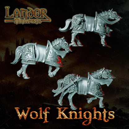Wolf Knights – Landor Miniatures 3D Printed Miniature (32mm) - image 4