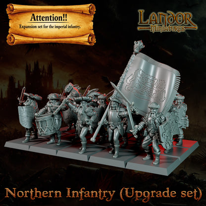 Northern Infantry (Upgrade set) – Landor Miniatures 3D Printed Miniature (32mm) - image 3