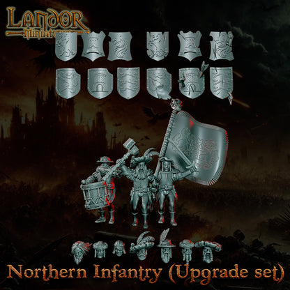 Northern Infantry (Upgrade set) – Landor Miniatures 3D Printed Miniature (32mm) - image 2