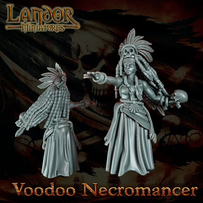 Vodoo Necromancer – Landor Miniatures 3D Printed Miniature (32mm) - image 2