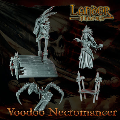 Vodoo Necromancer – Landor Miniatures 3D Printed Miniature (32mm) - image 3