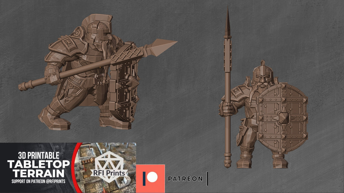 Dwarf – RFIPRINTS 3D Printed Miniature (32mm) - image 3