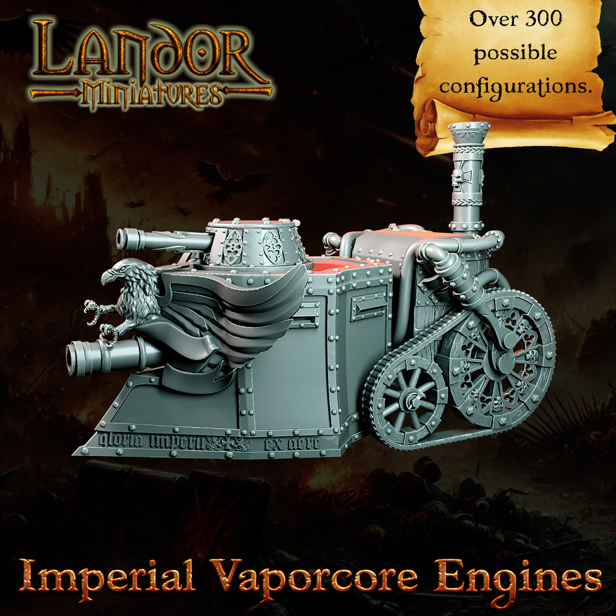 Imperial Vaporcore Engines – Landor Miniatures 3D Printed Miniature (32mm) - image 11