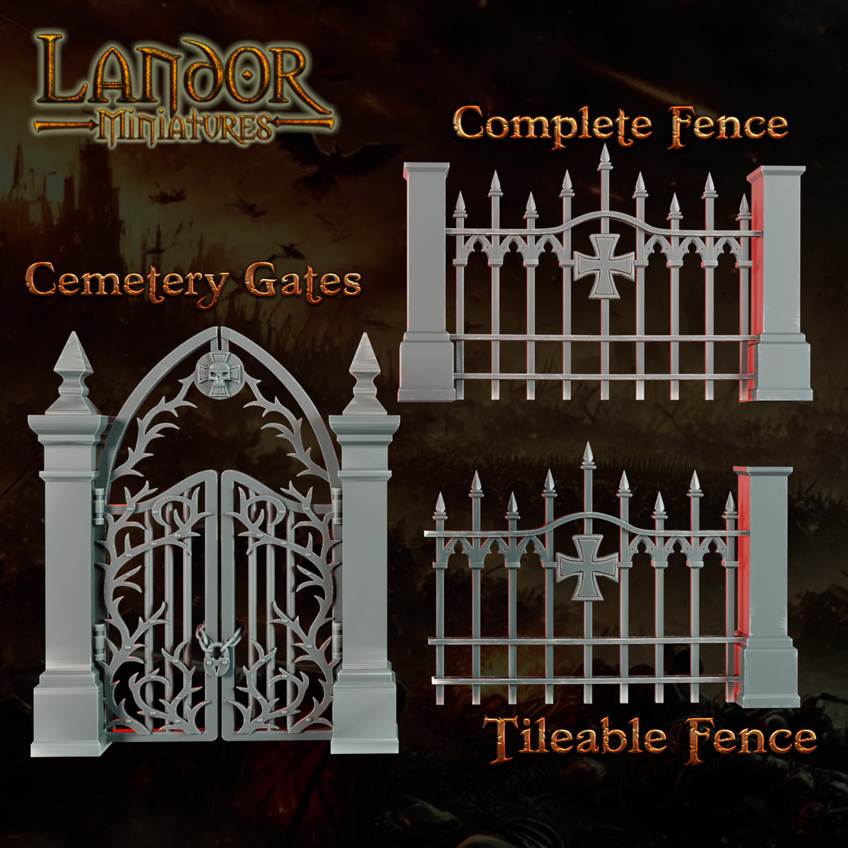 Imperial Cemetery – Landor Miniatures 3D Printed Miniature (32mm) - image 2
