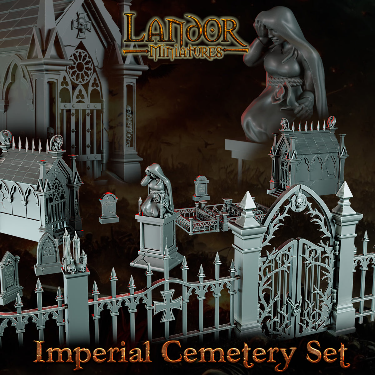 Imperial Cemetery – Landor Miniatures 3D Printed Miniature (32mm) - image 5