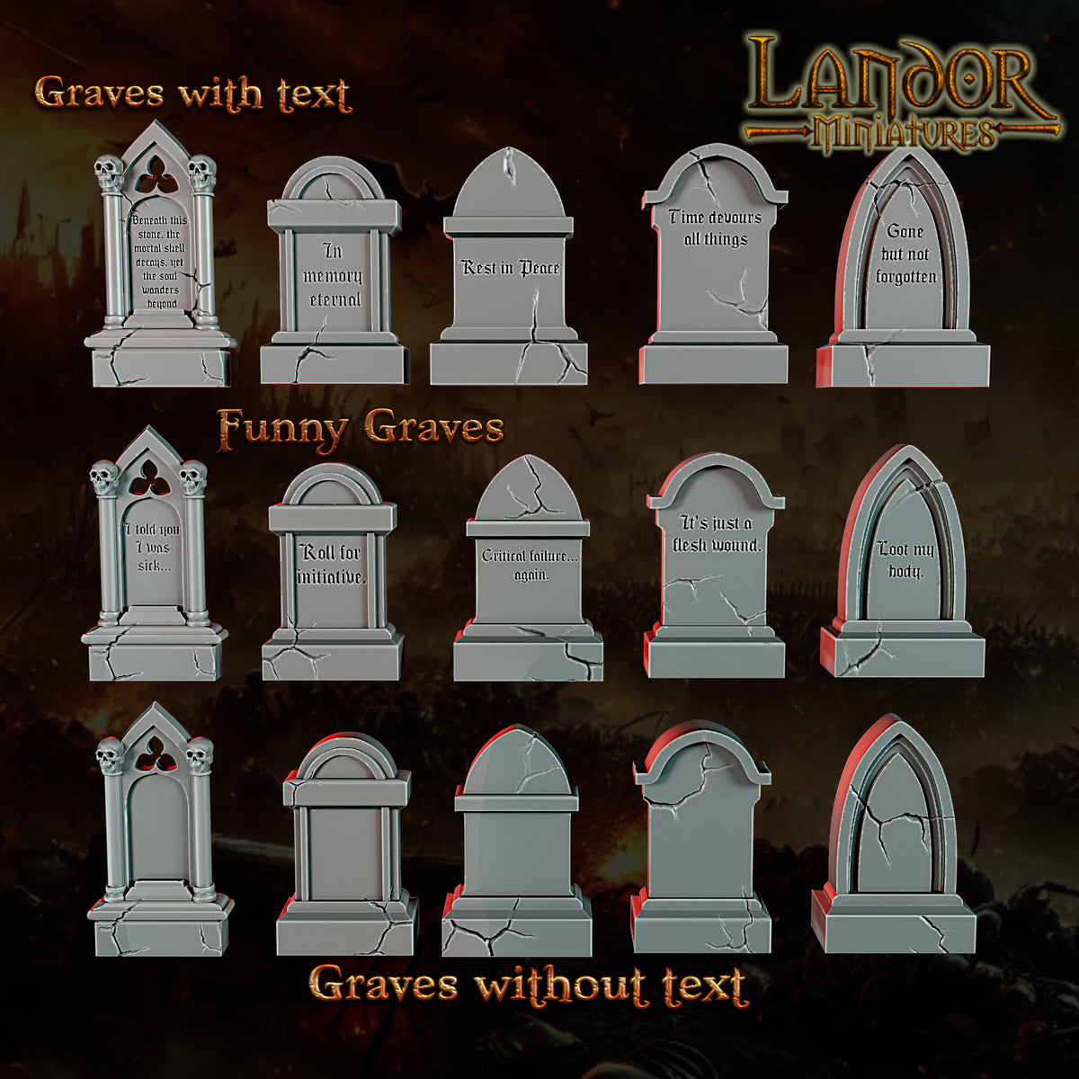 Imperial Cemetery – Landor Miniatures 3D Printed Miniature (32mm) - image 3