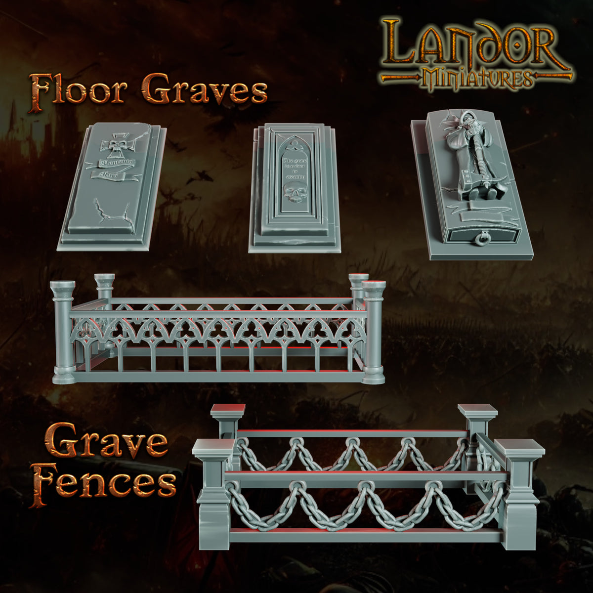 Imperial Cemetery – Landor Miniatures 3D Printed Miniature (32mm) - image 4
