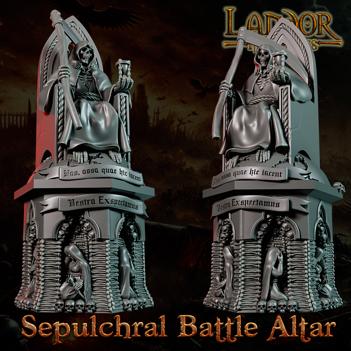 Sepulchral Battle Altar Upgrade – Landor Miniatures 3D Printed Miniature (32mm) - image 4