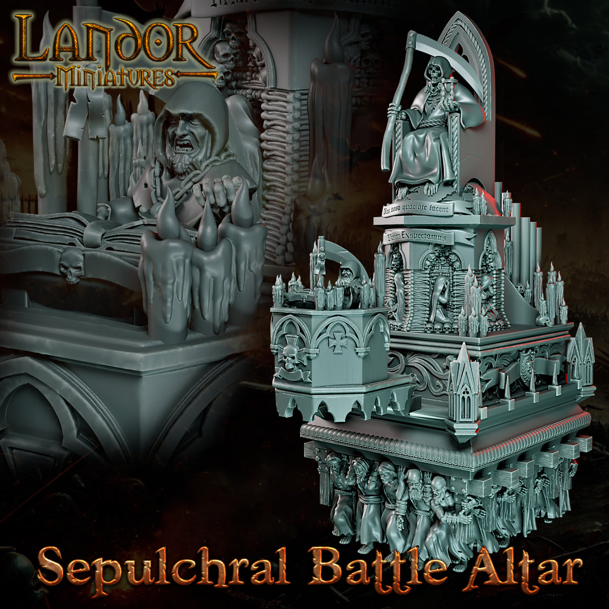 Sepulchral Battle Altar Upgrade – Landor Miniatures 3D Printed Miniature (32mm) - image 6