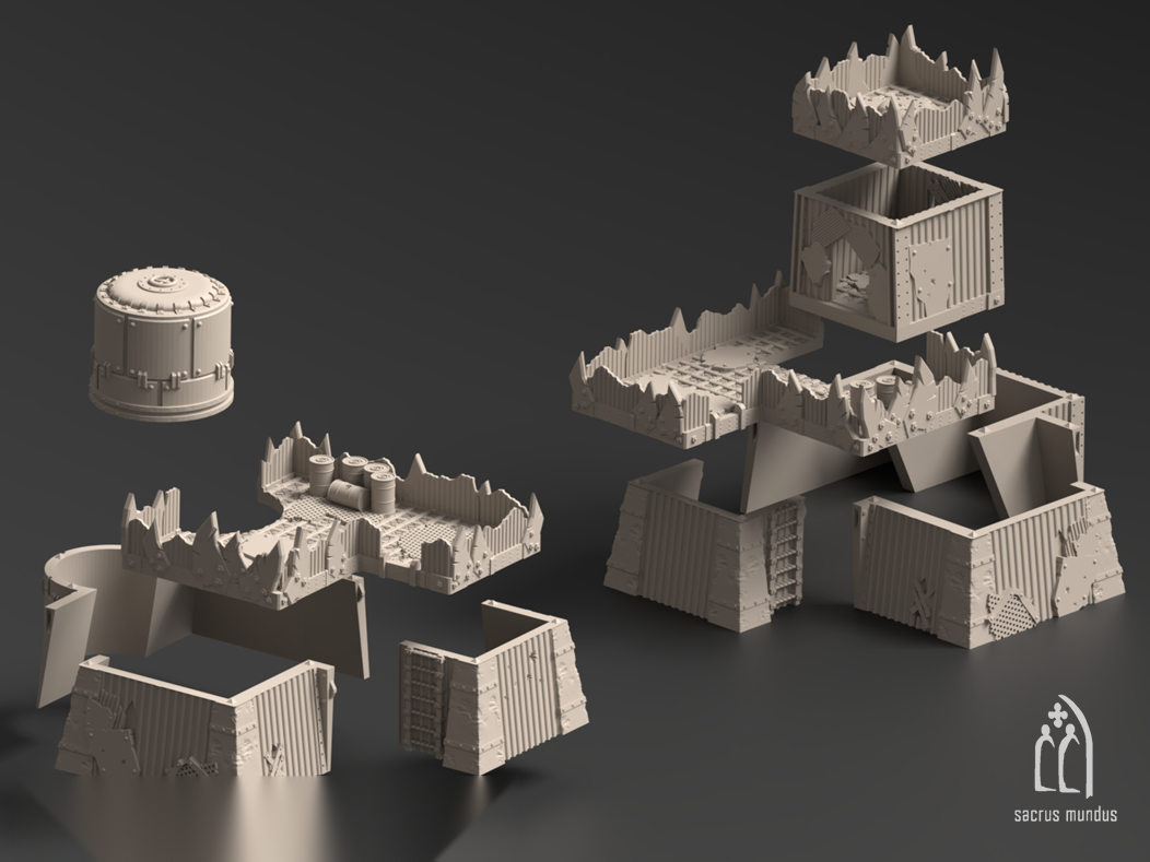 Warpzel-1A, Orc Settlement - Sacrusmundus terrain reference render