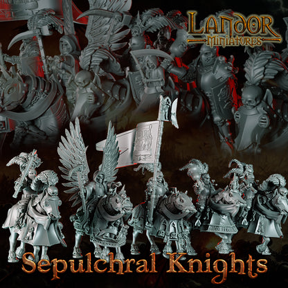Sepulchral Knights – Landor Miniatures 3D Printed Miniature (32mm) - image 3