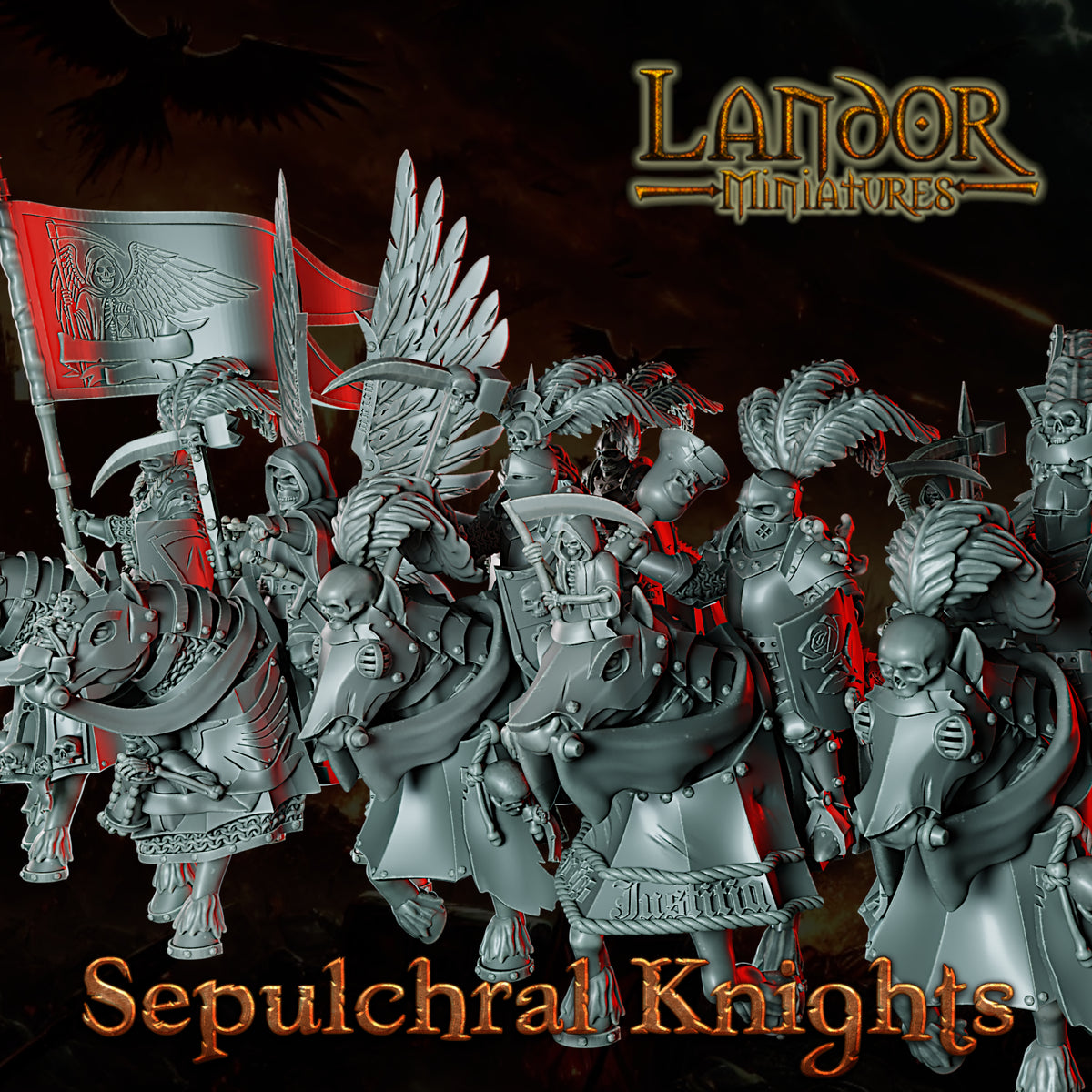 Sepulchral Knights – Landor Miniatures 3D Printed Miniature (32mm) - image 6