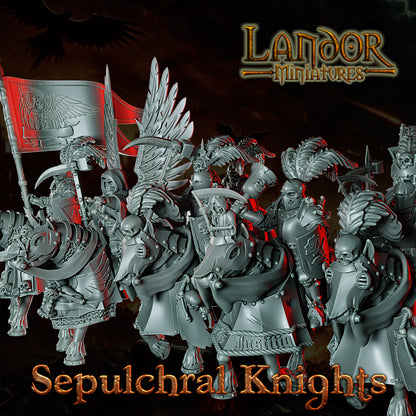 Sepulchral Knights – Landor Miniatures 3D Printed Miniature (32mm) - image 6