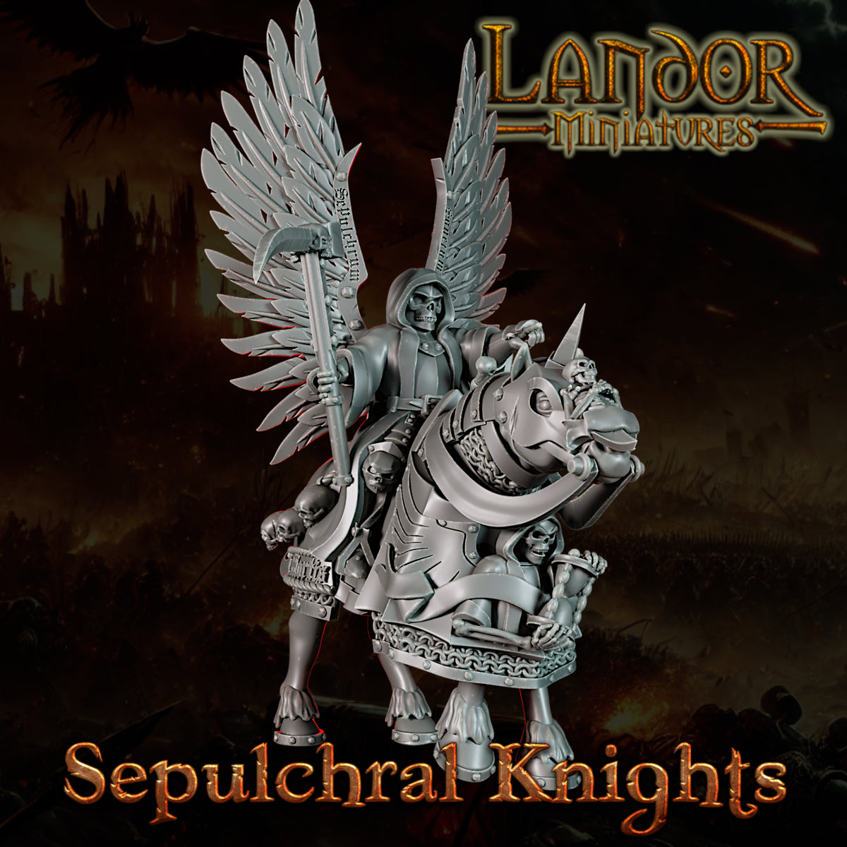 Sepulchral Knights – Landor Miniatures 3D Printed Miniature (32mm) - image 4