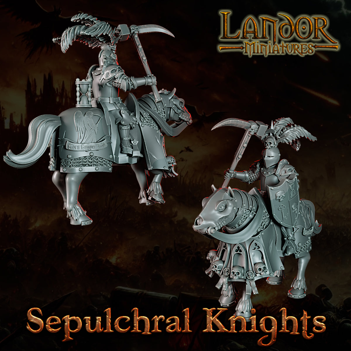 Sepulchral Knights – Landor Miniatures 3D Printed Miniature (32mm) - image 8