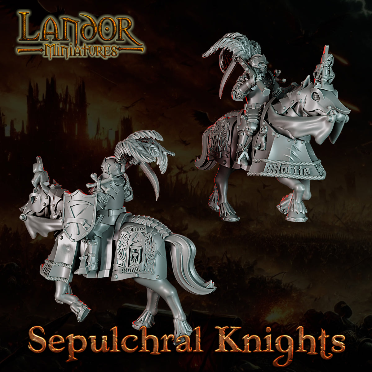 Sepulchral Knights – Landor Miniatures 3D Printed Miniature (32mm) - image 5
