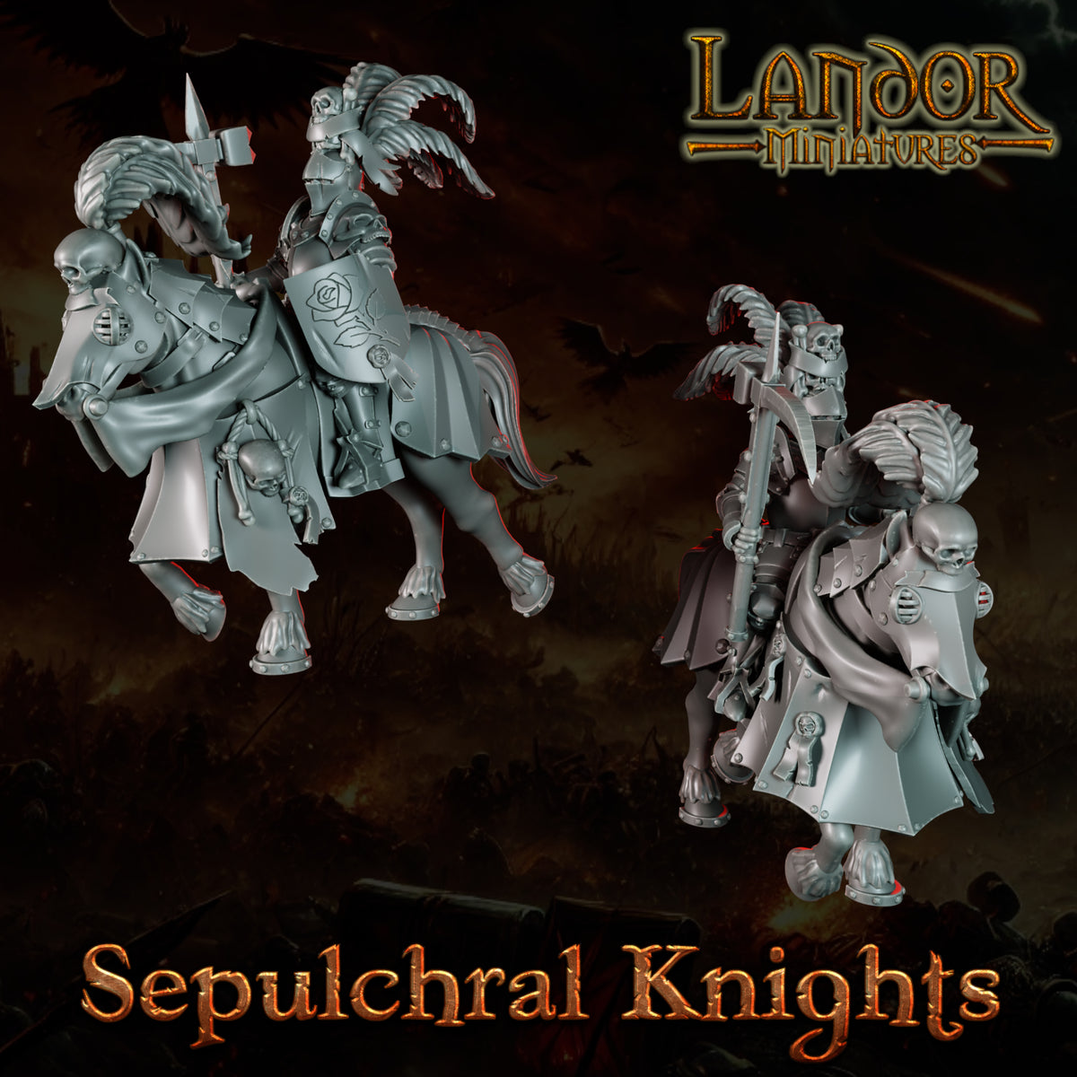 Sepulchral Knights – Landor Miniatures 3D Printed Miniature (32mm) - image 10