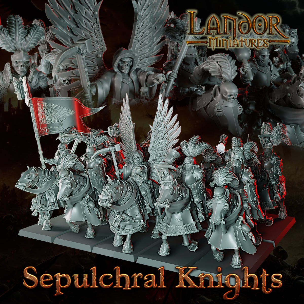 Sepulchral Knights – Landor Miniatures 3D Printed Miniature (32mm) - image 9