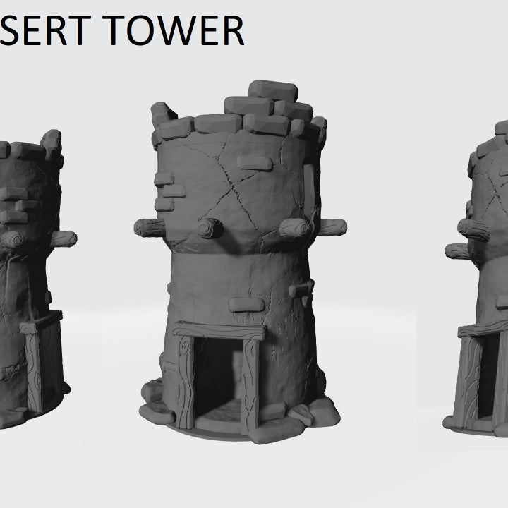 Desert Tower – RFIPRINTS 3D Printed Terrain (28mm) - image 1