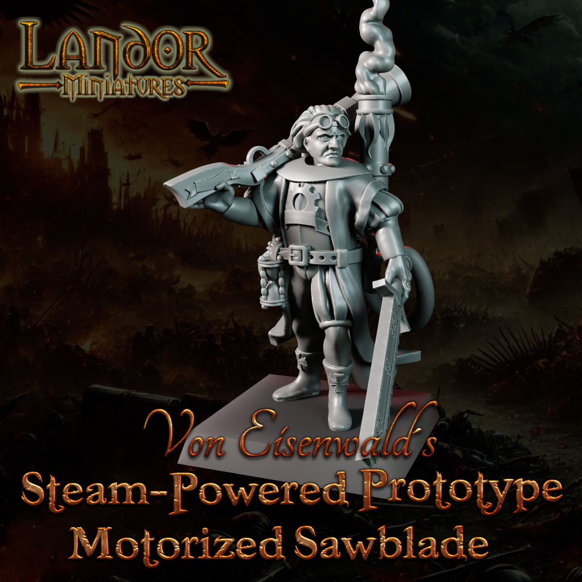 Von Eisenwald (Imperial Engineer) – Landor Miniatures 3D Printed Miniature (20mm) - image 1