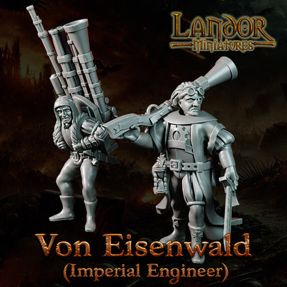 Von Eisenwald (Imperial Engineer) – Landor Miniatures 3D Printed Miniature (20mm) - image 2