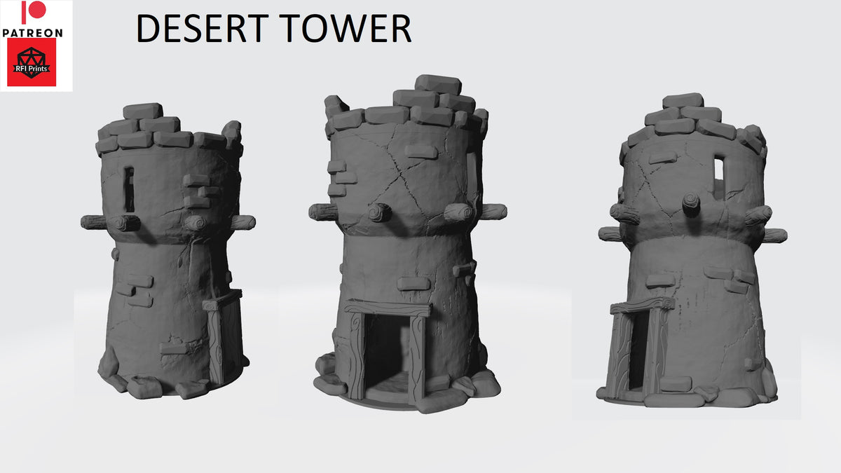 Desert Tower – RFIPRINTS 3D Printed Terrain (28mm) - image 4