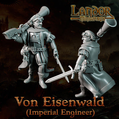 Von Eisenwald (Imperial Engineer) – Landor Miniatures 3D Printed Miniature (20mm) - image 5