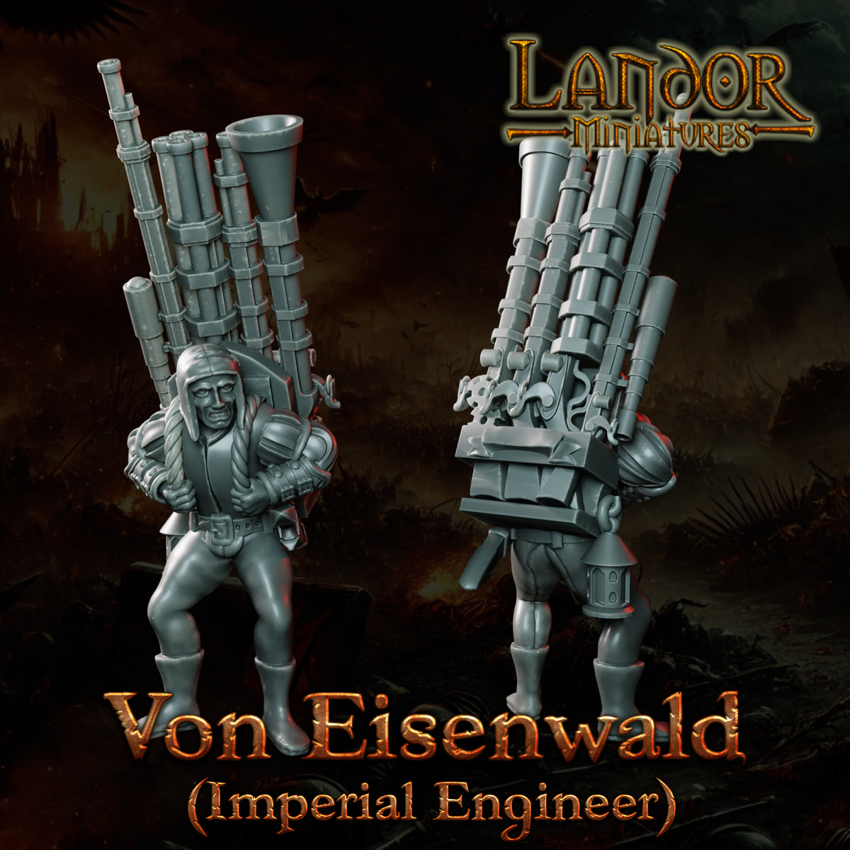 Von Eisenwald (Imperial Engineer) – Landor Miniatures 3D Printed Miniature (20mm) - image 4