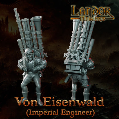 Von Eisenwald (Imperial Engineer) – Landor Miniatures 3D Printed Miniature (20mm) - image 4