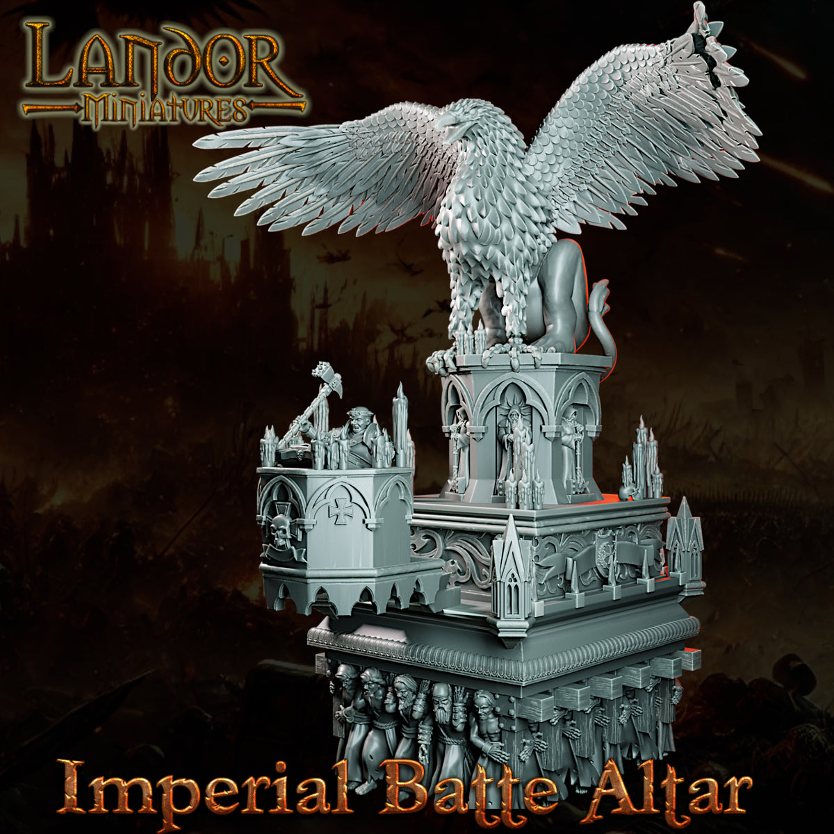 Imperial Battle Altar – Landor Miniatures 3D Printed Miniature (32mm) - image 2