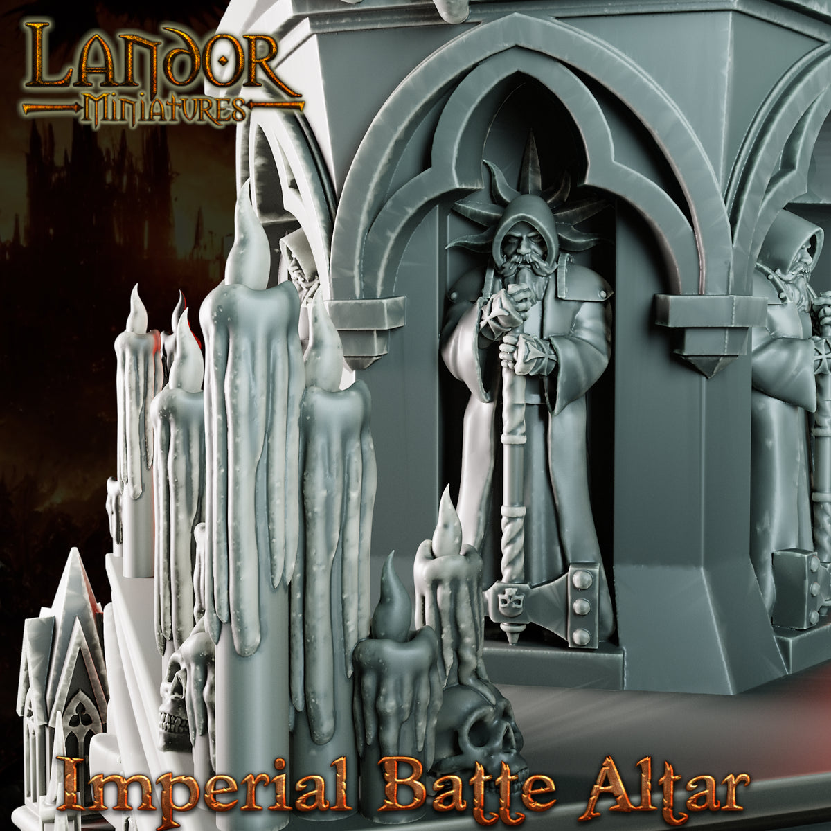 Imperial Battle Altar – Landor Miniatures 3D Printed Miniature (32mm) - image 5