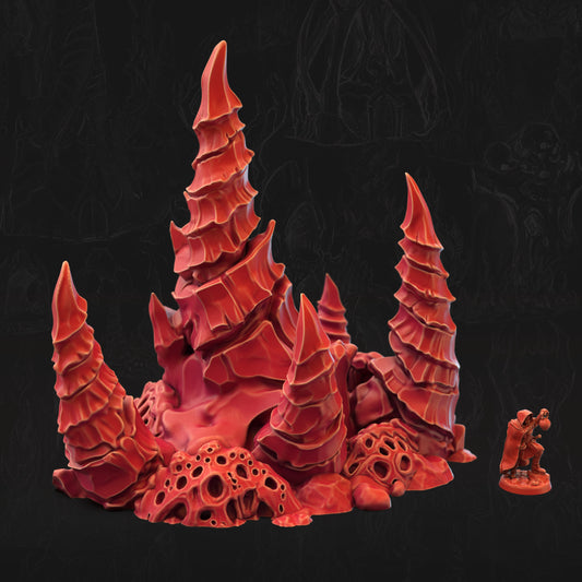 Bone Corals Spire Bone Dominion 3D printed tabletop terrain by 3DHexes