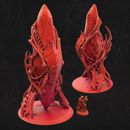 Corrupted Energy Crystal Bonemancy Watchpost 3D printed tabletop terrain by 3DHexes