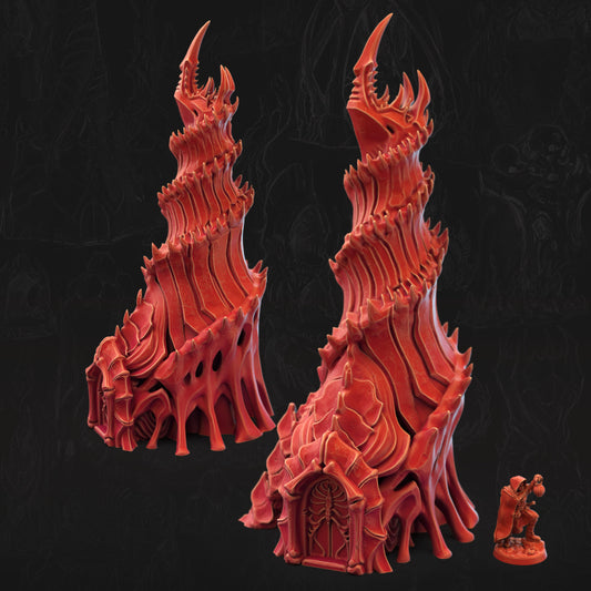 The Spire Bonemancy Watchpost 3D printed tabletop terrain by 3DHexes