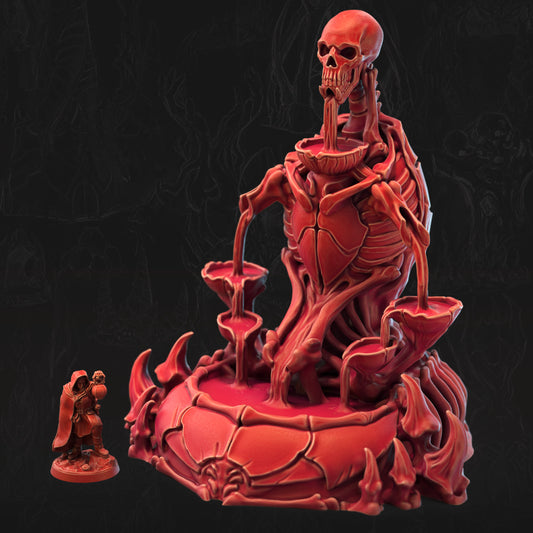 Boneshaped Fountain Bone Dominion 3D printed tabletop terrain by 3DHexes