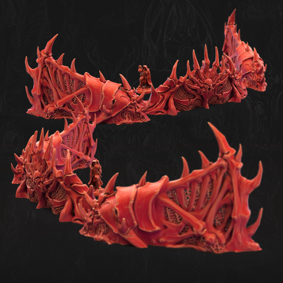 Spiny Barricades Bone Dominion 3D printed tabletop terrain by 3DHexes