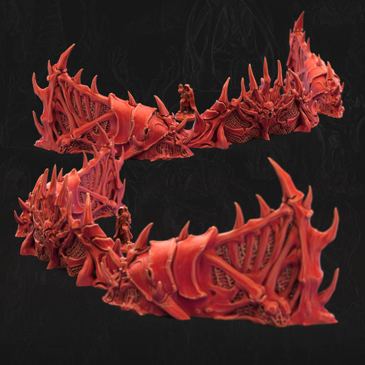 Spiny Barricades Bone Dominion 3D printed tabletop terrain by 3DHexes