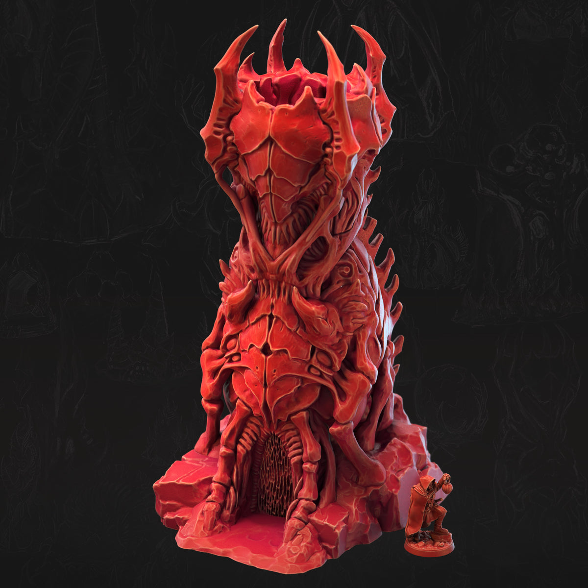 The Carapace Spire Bone Dominion 3D printed tabletop terrain by 3DHexes