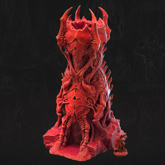 The Carapace Spire Bone Dominion 3D printed tabletop terrain by 3DHexes