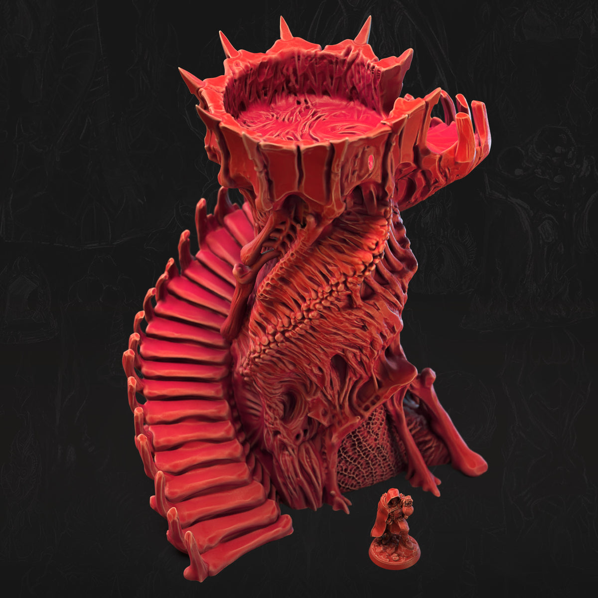 The Ribtower Bone Dominion 3D printed tabletop terrain by 3DHexes