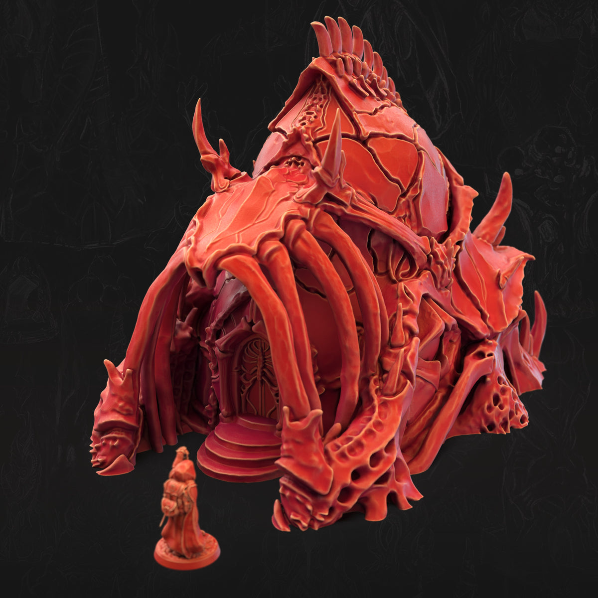 Boneshaped Building Bonemancy Watchpost 3D printed tabletop terrain by 3DHexes