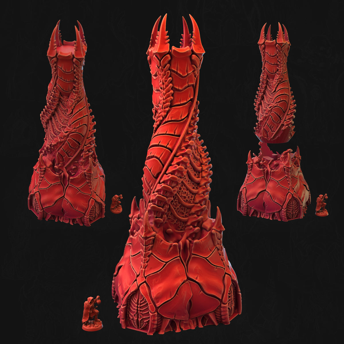 Ossified Citadel Bonemancy Sanctum 3D printed tabletop terrain by 3DHexes