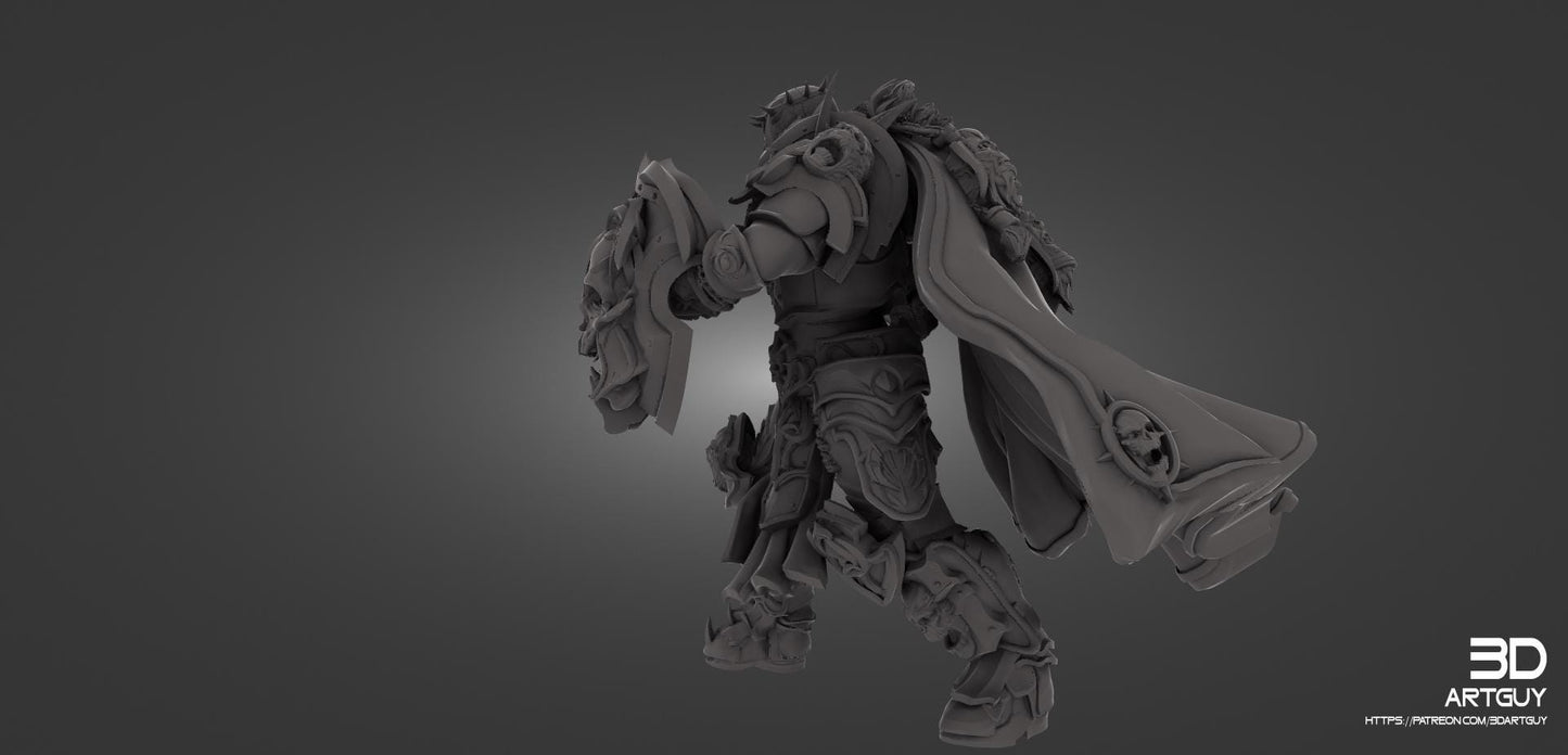 Chaos Knight Miniature GrimDark / Fantasy Figure V3 38mm 50mm 75mm 100mm {By 3DArtguy)