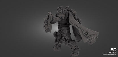Chaos Knight Miniature GrimDark / Fantasy Figure V3 38mm 50mm 75mm 100mm {By 3DArtguy)