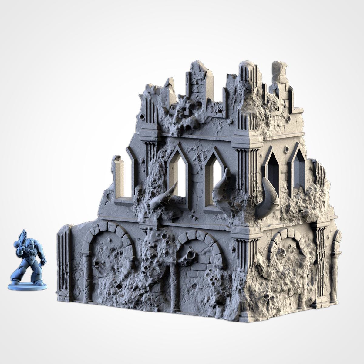Infected Ruins Terrain – Pariah Style Set - Pieces- Sci-Fi Wargaming Scenery {By TXARLIFACTORY}