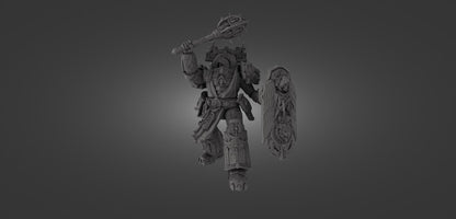 GrimKnight Miniature Ranged & Melee Parts Included Wargaming Proxy {By 3DArtguy)