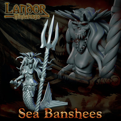 Sea Banshees – Landor Miniatures 3D Printed Miniature (32mm) - image 1