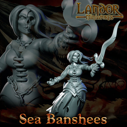 Sea Banshees – Landor Miniatures 3D Printed Miniature (32mm) - image 3