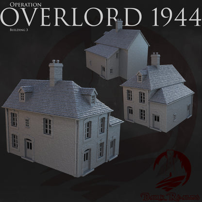 Building 3 – Overlord 1944 | Dark Realms 3D Printed Tabletop Terrain (28mm)